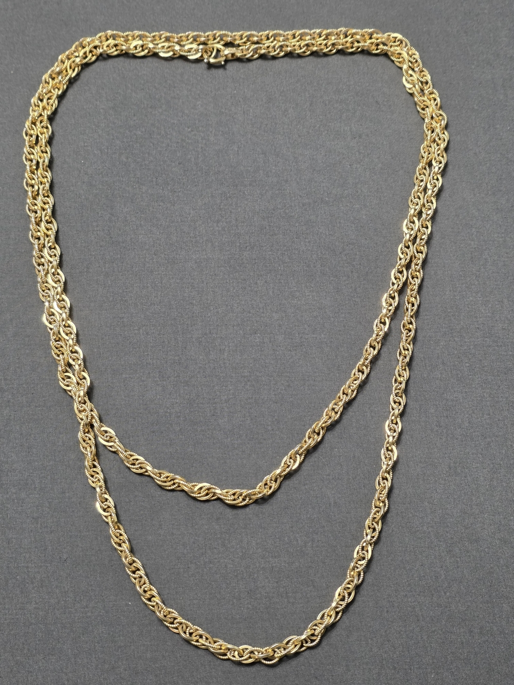 Estate - Gold Tone - Designer Signed - Fashion Necklace - Item 243